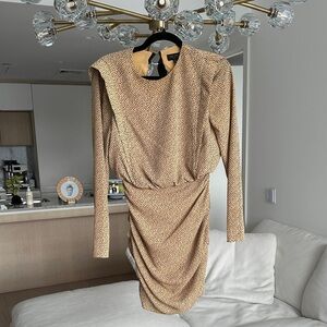 Ted Baker Gold Long Sleeve Dress - size 0 - worn once